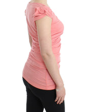 Load image into Gallery viewer, Cavalli Pink Cotton Blend Tank Top with Cap Sleeves
