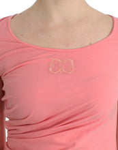 Load image into Gallery viewer, Cavalli Pink Cotton Blend Tank Top with Cap Sleeves
