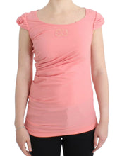 Load image into Gallery viewer, Cavalli Pink Cotton Blend Tank Top with Cap Sleeves
