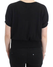 Load image into Gallery viewer, Cavalli Elegant Short Sleeved Black Jumper
