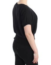 Load image into Gallery viewer, Cavalli Elegant Short Sleeved Black Jumper
