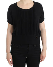 Load image into Gallery viewer, Cavalli Elegant Short Sleeved Black Jumper
