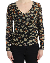 Load image into Gallery viewer, Cavalli Elegant Multicolor V-Neck Wool Jumper
