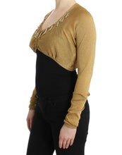 Load image into Gallery viewer, Cavalli Embellished Gold Shimmer Shrug
