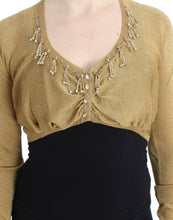 Load image into Gallery viewer, Cavalli Embellished Gold Shimmer Shrug
