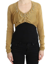 Load image into Gallery viewer, Cavalli Embellished Gold Shimmer Shrug
