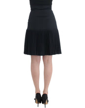 Load image into Gallery viewer, Cavalli Elegant Black Pleated Lace A-Line Skirt
