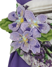 Load image into Gallery viewer, Cavalli Elegant Purple Floral Jersey Dress
