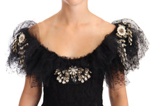 Load image into Gallery viewer, Dolce &amp; Gabbana Crystal Embellished Black Ball Gown Dress
