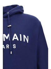 Load image into Gallery viewer, Balmain Elegant Navy Blue Monogram Hoodie
