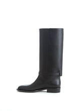 Load image into Gallery viewer, Burberry Equestrian Style Luxe Black Leather Boots
