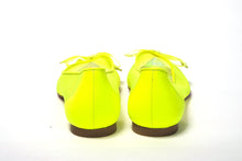 Load image into Gallery viewer, Christian Louboutin Fluro Yellow Flat Point Toe Shoe
