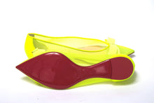 Load image into Gallery viewer, Christian Louboutin Fluro Yellow Flat Point Toe Shoe
