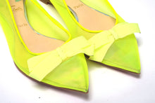 Load image into Gallery viewer, Christian Louboutin Fluro Yellow Flat Point Toe Shoe
