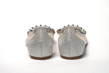 Load image into Gallery viewer, Christian Louboutin Silver Flat Point Toe Shoe
