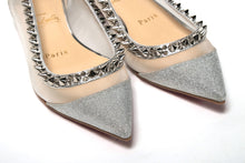 Load image into Gallery viewer, Christian Louboutin Silver Flat Point Toe Shoe
