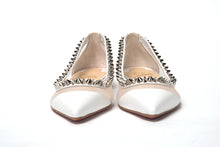 Load image into Gallery viewer, Christian Louboutin Bianco White silver Flat Point Toe Shoe
