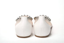 Load image into Gallery viewer, Christian Louboutin Bianco White silver Flat Point Toe Shoe
