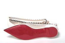 Load image into Gallery viewer, Christian Louboutin Bianco White silver Flat Point Toe Shoe
