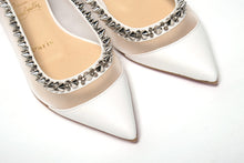 Load image into Gallery viewer, Christian Louboutin Bianco White silver Flat Point Toe Shoe
