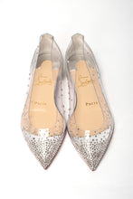 Load image into Gallery viewer, Christian Louboutin Silver Crystals Flat Point Toe Shoe
