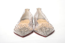 Load image into Gallery viewer, Christian Louboutin Silver Crystals Flat Point Toe Shoe
