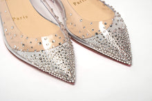 Load image into Gallery viewer, Christian Louboutin Silver Crystals Flat Point Toe Shoe
