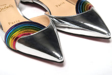 Load image into Gallery viewer, Christian Louboutin Silver Patentleather Flat Point Toe Shoe
