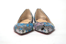 Load image into Gallery viewer, Christian Louboutin Multicolor Silver Flat Point Toe Shoe
