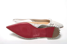 Load image into Gallery viewer, Christian Louboutin White Perforated Printed Flat Point Toe Shoe
