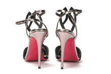 Load image into Gallery viewer, Christian Louboutin Black Crystal And Leather Strappy High Heel Sandal
