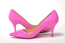 Load image into Gallery viewer, Christian Louboutin Hot Pink Embellished High Heels Pumps
