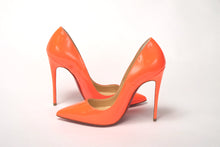 Load image into Gallery viewer, Christian Louboutin Neon Orange So Kate Patent High Heel
