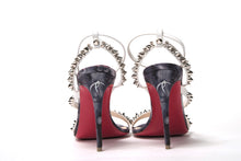 Load image into Gallery viewer, Christian Louboutin Multicolor silver Mafaldina Spikes High Heels
