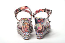 Load image into Gallery viewer, Christian Louboutin Multicolor Pyraclou 110 Patent High Heel Wedge
