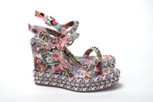 Load image into Gallery viewer, Christian Louboutin Multicolor Pyraclou 110 Patent High Heel Wedge
