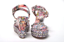 Load image into Gallery viewer, Christian Louboutin Multicolor Pyraclou 110 Patent High Heel Wedge
