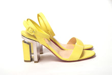 Load image into Gallery viewer, Christian Louboutin Citronnade/Nickel Tournikouna 55 Nappa Sandal
