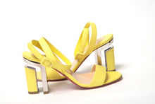 Load image into Gallery viewer, Christian Louboutin Citronnade/Nickel Tournikouna 55 Nappa Sandal
