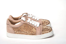 Load image into Gallery viewer, Christian Louboutin Antoinette Rose Gold Embellished Sneakers
