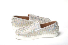 Load image into Gallery viewer, Christian Louboutin White Ab/Clear Ab Roller Boat Woman Flat Sneaker
