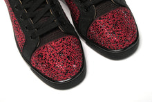 Load image into Gallery viewer, Christian Louboutin Red Black Louis Junior Spikes  Sneaker Shoes
