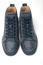 Load image into Gallery viewer, Christian Louboutin Blue Louis Junior Spikes Sneaker Shoes
