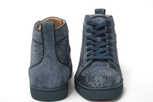 Load image into Gallery viewer, Christian Louboutin Blue Louis Junior Spikes Sneaker Shoes
