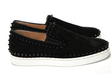 Load image into Gallery viewer, Christian Louboutin Black Pik Boat Flat Veau Shoes
