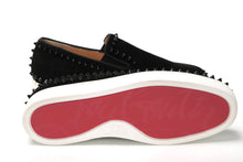 Load image into Gallery viewer, Christian Louboutin Black Pik Boat Flat Veau Shoes
