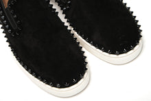 Load image into Gallery viewer, Christian Louboutin Black Pik Boat Flat Veau Shoes
