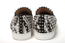 Load image into Gallery viewer, Christian Louboutin White Black Sv Roller Boat Flat Shoes
