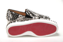 Load image into Gallery viewer, Christian Louboutin White Black Sv Roller Boat Flat Shoes
