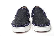 Load image into Gallery viewer, Christian Louboutin Navy/Electro Met Pik Boat Flat Shoes
